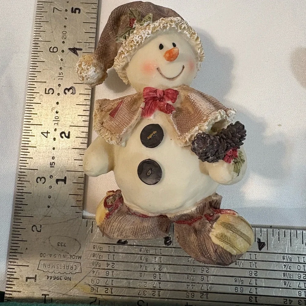 Festive Snowman Figurine ready for‎ Christmas Holidays and Winter festivities